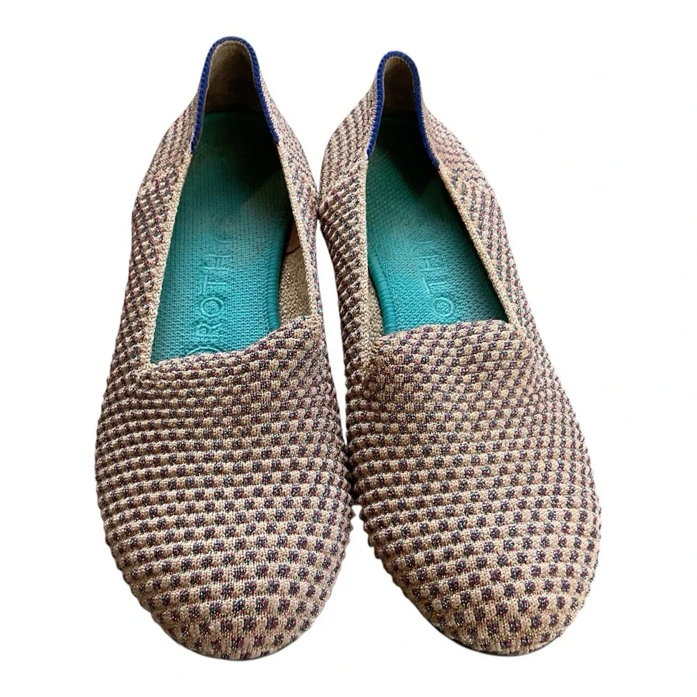 Rothy's Youth The Round Flats Sz 4 Multi Metallic Limited Edition‎ Womens Sz 6